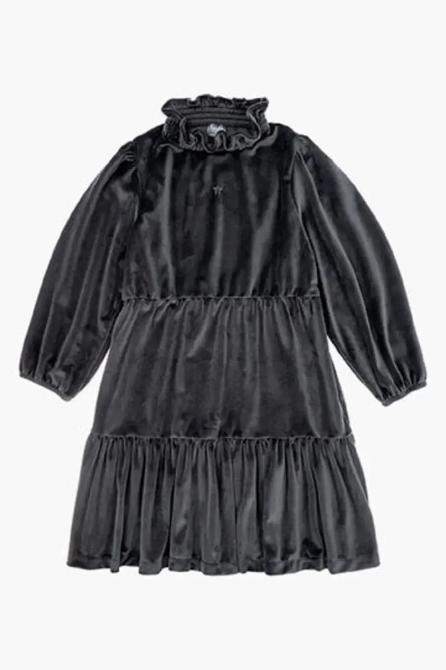 Tocoto Vintage Girls Velvet Dark Green Long Sleeve Dress size 12